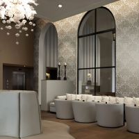 25-019  Alure-TEXTIL  coll. X-Buch 846 <br /> exclusive TEXTIL-Tapete - Muster aufgedruckt mit SCHLAG-METALL in Bronze - einmalig SCHÖN !!! - METERWARE in 90 cm breite 