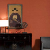 25-101  ILLU -TEXTIL-Wandbeläge  Buch 804 <br /> MODERNER - Textil-Wandbelag in metallic/KUPFERROT - als Meterware in 90 cm breite lieferbar